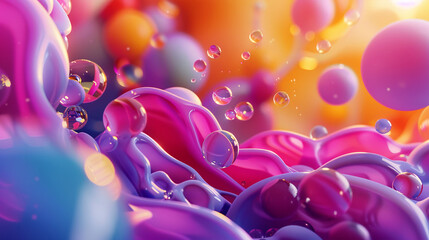 Colorful Abstract Liquid Shapes and Bubbles for Modern Marketing Designs