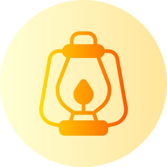 oil lamp gradient icon