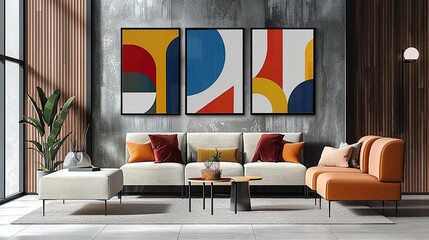 Abstract geometric wall art