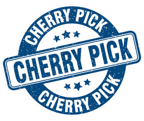 cherry pick stamp. cherry pick label. round grunge sign