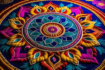 Obraz premium Decorative abstract background, Floral design, Diwali background
