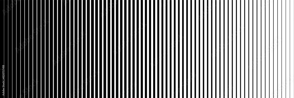 Poster horizontal halftone of black blended rectangle design for pattern and background.
