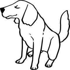 cute cartoon dog drawing.