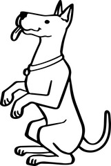 cute cartoon dog drawing.