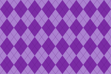 Argyle pattern. Seamless geometric background for fabric, textile, clothing, wrapping paper. purple argyle background