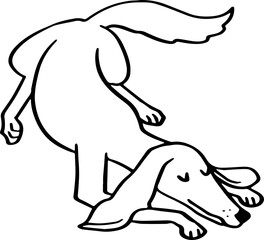 cute cartoon dog drawing.