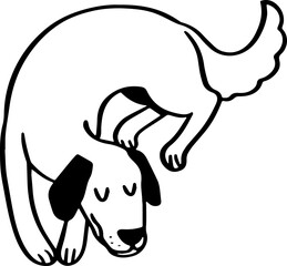 cute cartoon dog drawing.