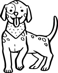 Fototapeta premium cute cartoon dog drawing.