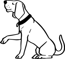 cute cartoon dog drawing.