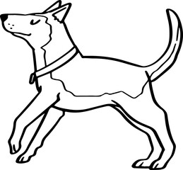 cute cartoon dog drawing.