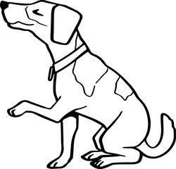 cute cartoon dog drawing.