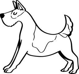cute cartoon dog drawing.