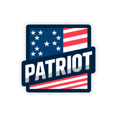 patriot nationalism american flag sticker tshirt vector illustration template design