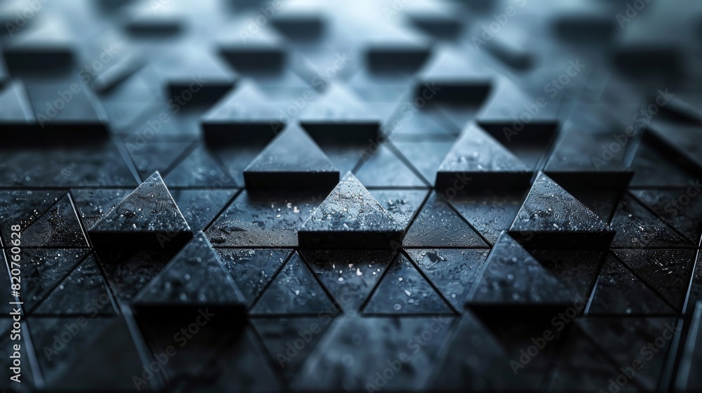 Aufkleber abstract background created by black triangles lined up to form a beautiful pattern.