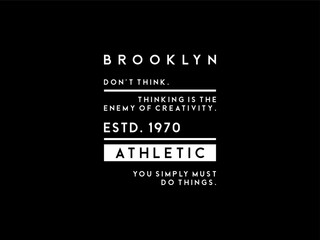 brooklyn, design t-shirt streetwear clothing, vector typography, perfect for modern apparel