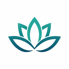 Lotus flower logo design vector art illustration