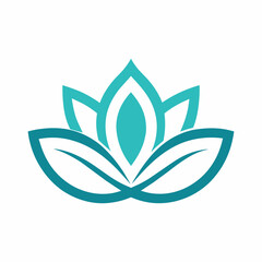 Lotus flower logo design vector art illustration