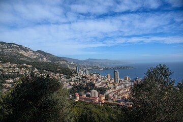 Fototapeta premium the view of nice nice city in nice sunny day at monaco
