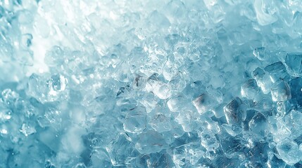 A frosty ice texture with crystal patterns, suitable for cold beverages or winter product themes. 32k, full ultra hd, high resolution