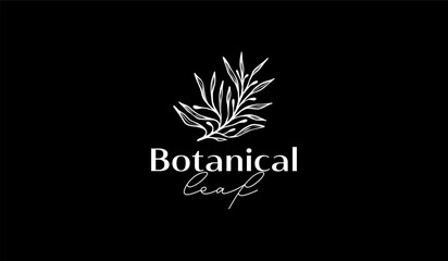 Botanical Plant Leaf Flower Logo Template. Universal creative premium symbol. Vector illustration. Creative Minimal design template. Symbol for Corporate Business Identity