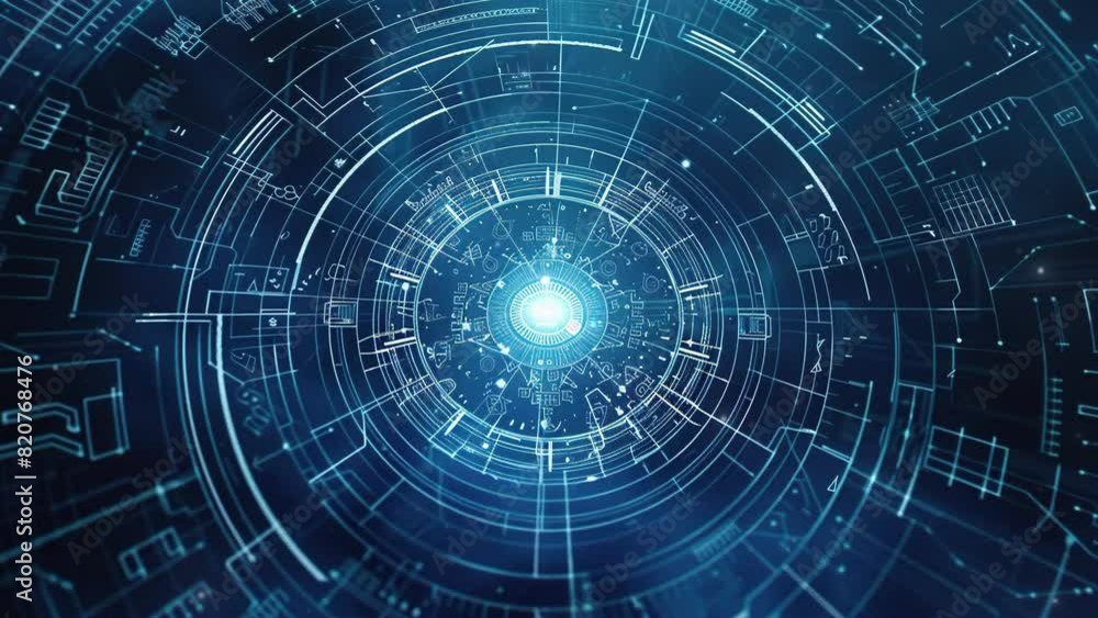 Aufkleber abstract technological background. future technology. technology information. innovation technology.