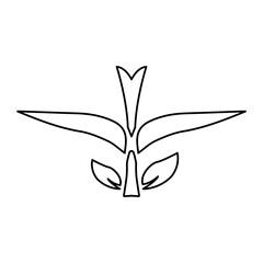 flower icon on a white background, vector illustration