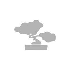 bonsai pot icon on white background, vector illustration