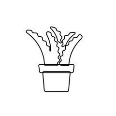aloe pot icon on white background, vector illustration