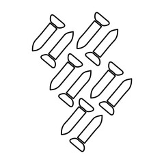 nails icon on a white background, vector illustration