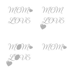 mother's day icon on a white background, vector illustration