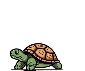 Vector of a turtle logo against a white background