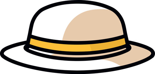 Vector illustration of a beautiful and stylish hat