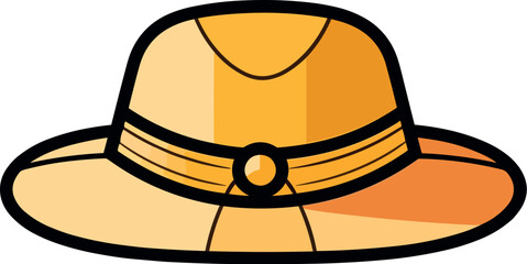 Vector of beautiful and stylish cowboy hat on white background