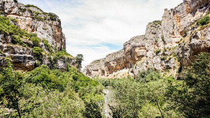 Naklejka premium River through a canyon in northern Spain