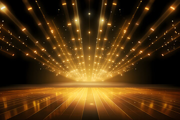 gold stage with spotlight background 