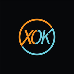 XOK letter logo creative design