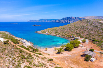 Amazing Limnionas beach in Kythera island, Greece.
