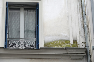 Fa&ccedil;ade avec pathologie et infiltration d'humidit&eacute;