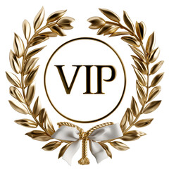 Obraz premium vip invitation word in golden wreath