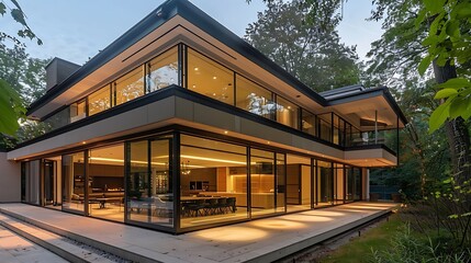 Captivating Contemporary Home: Embracing Elegance and Simplicity in Architectural Design, Illuminated by Natural Light. A Modern Masterpiece of Comfort and Style.