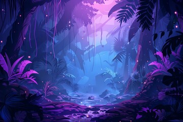 Jungle Night Lights background