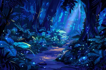 Jungle Night Lights background