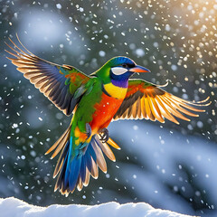 bird in the snow
