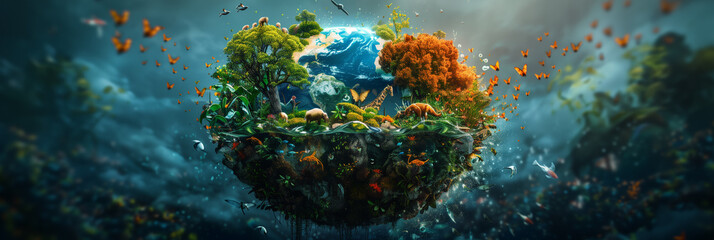 Bursting with Life and Animals, Vibrant Earth