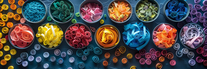 Vibrant Craft Supplies, Paper Quilling Table