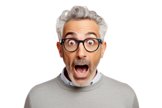 The Startling Revelation on a White or Clear Surface PNG Transparent Background.