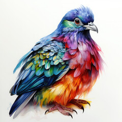 Fototapeta premium watercolor pigeon clipart, Generative Ai