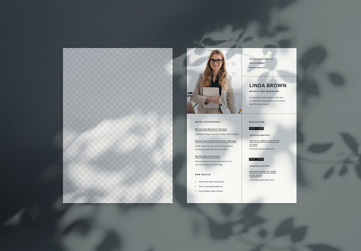 A4 Layout Mockups Next To Each Other With Editable Background