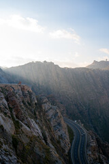 Fototapeta premium Landscape view of Taif Mountain road, Saudi Arabia