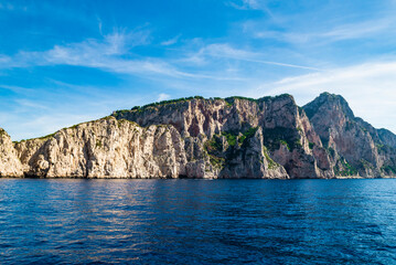 Naklejka premium The wonderful island of Capri, amalfi coast, bay of naples, italy